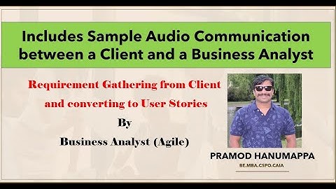 Requirement Gathering from Client by Business Analyst in Agile