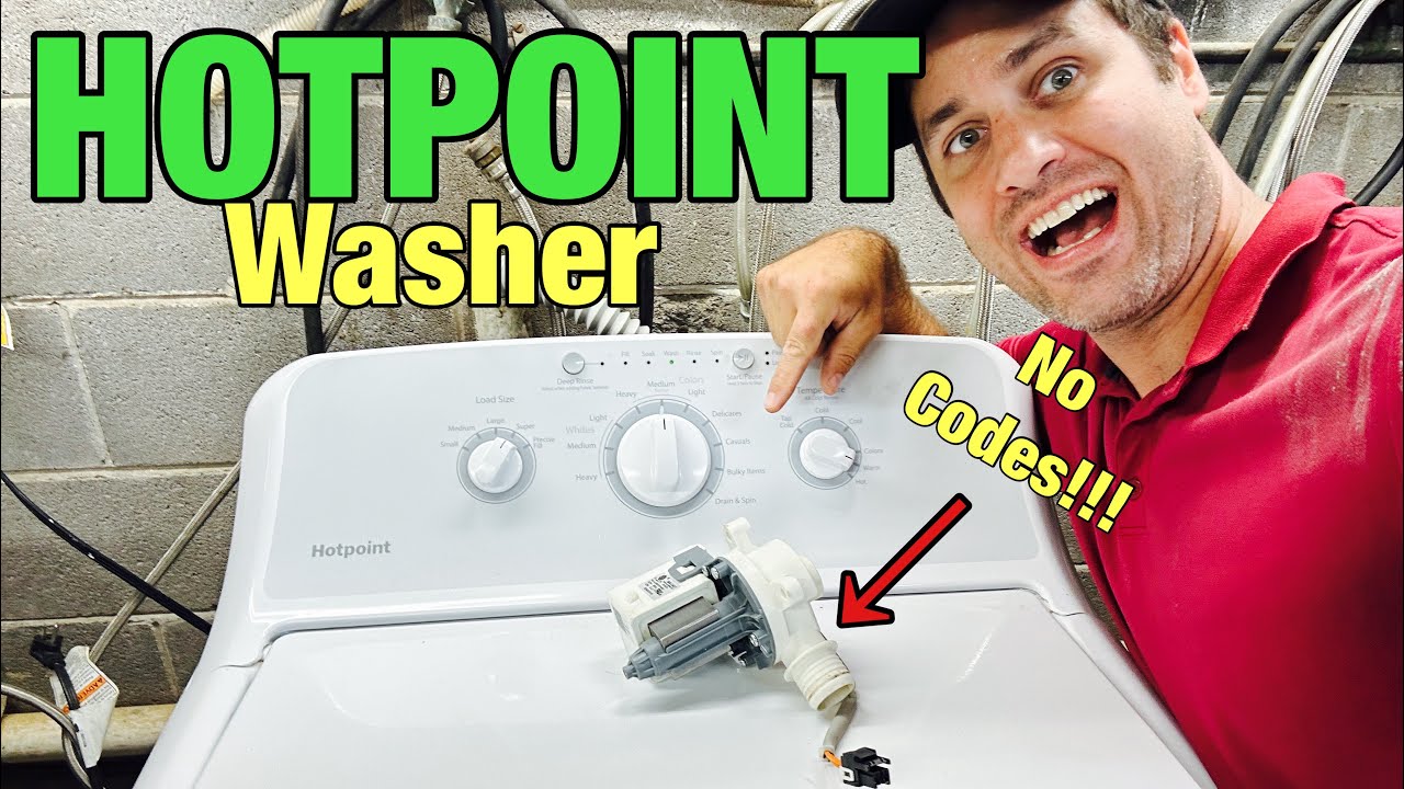 Why This Hotpoint GE Washer Isn’t Draining Water | No Codes 😮 | Quick Drain Pump Fix | HTW240ASK4WS