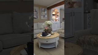 Soft French-Inspired Living Room | White Coffee Table, Floral Vase & Cozy Nook #homedecor #interior