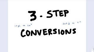 Dimensional Analysis: 1 3 Conversions = English - Metrics with cc
