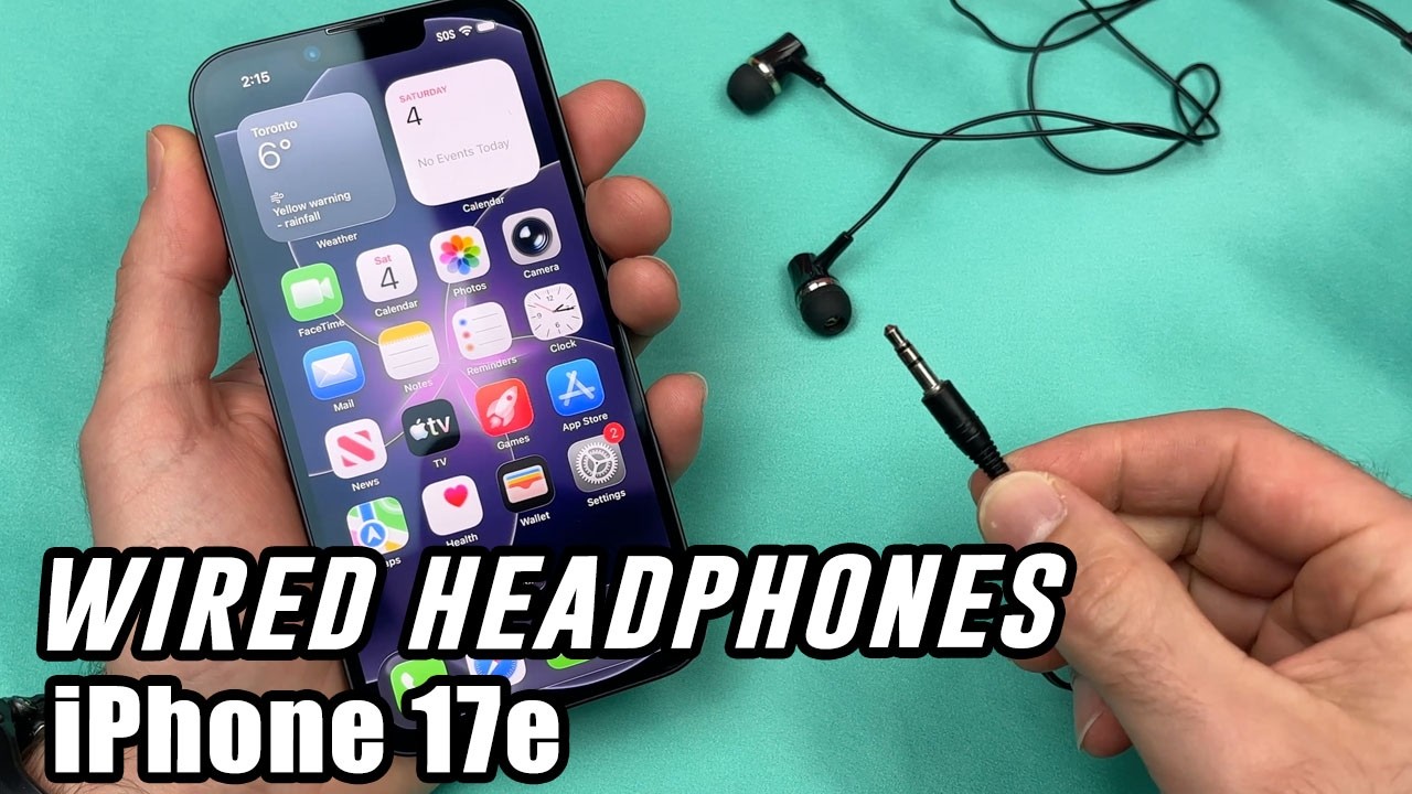 iPhone 17e : How to Connect Wired Headphones - YouTube
