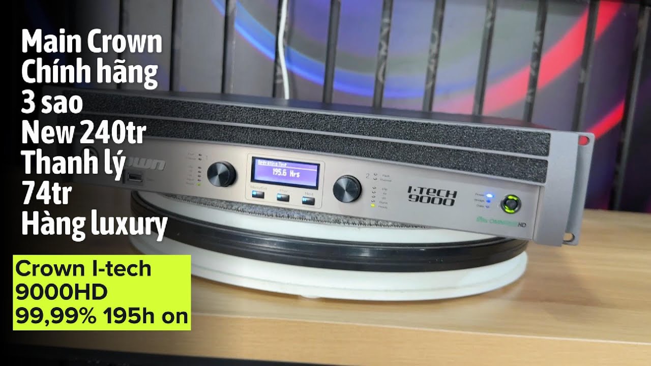 Crown I-tech 9000 HD chính hãng Ba Sao, siêu lướt 195h, 99,9% như bóc hộp, thanh lý 74tr (New 240tr)