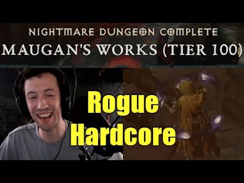 Diablo 4 - Tier 100 Nightmare Dungeon DONE - Hardcore Rapid Fire Rogue -  YouTube