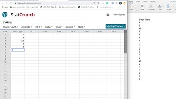 How to Enter Data into StatCrunch