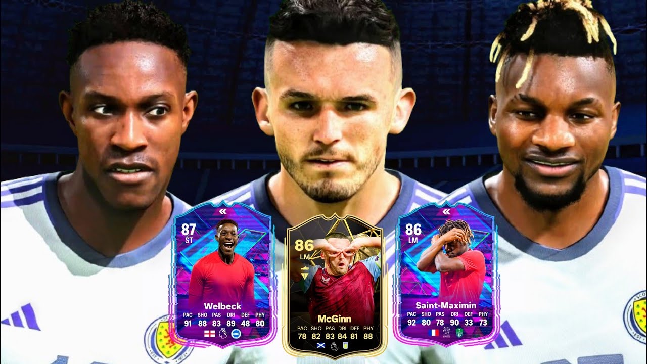 ULTIMATE TEAM FT. TOTW (86) MCGINN , FLASHBACK (87) WELBECK , (86) SAINT-MAXIMIN | EAFC 24
