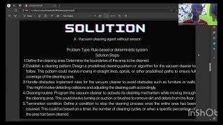 AI ASSIGNMENT PROBLEM STATEMENT VACCUM CLEANER W & W/O SENSORS AND WEB CRAWLER