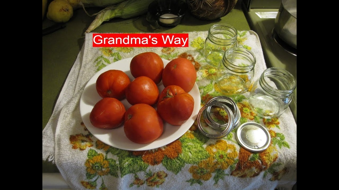 Canning Whole Tomatoes *Grandma's Way* YouTube
