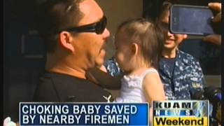 Firefighters save life of choking toddler