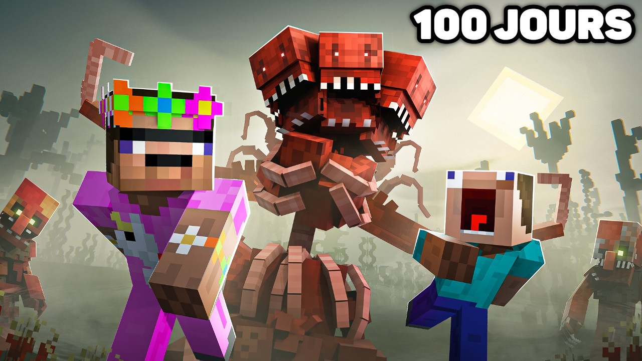 Survivre 100 Jours en DUO à un PARASITE sur Minecraft..