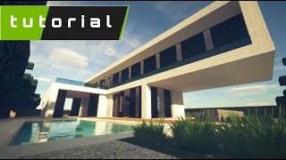 【Minecraft】EP3 How to build Realistic Aesthetic Modern Tutorial / Mansion #3 screenshot 2