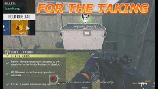 Kills with Enemy Operator's Weapons | Gold Tag Extract | For The Taking Mission Guide DMZ