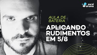 Aplicando Rudimentos em um 5/8 - Aula de Bateria