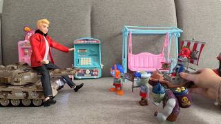 The baby doll was playing when zombie horde suddenly appeared making an unexpected and curious sound