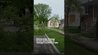 Storms leave damage to cars and homes on Chicago’s northwest side