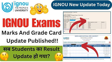 (Breaking News)  IGNOU June Result 2024 Update || IGNOU Grade Card Update