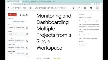 Monitoring and Dashboarding Multiple Projects from a Single Workspace || #qwiklabs || #coursera
