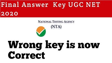 Final Answer Key NTA UGC NET 2020 | NTA UGC NET FINAL ANSWER KEY 2020 | NET FINAL ANSWER KEY 2020