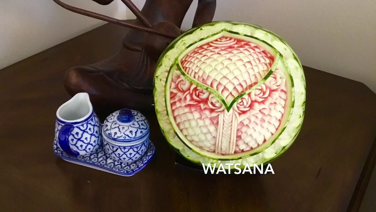 #watermelon Carving #fruit Carving #แกะสลักแตงโม by watsana
