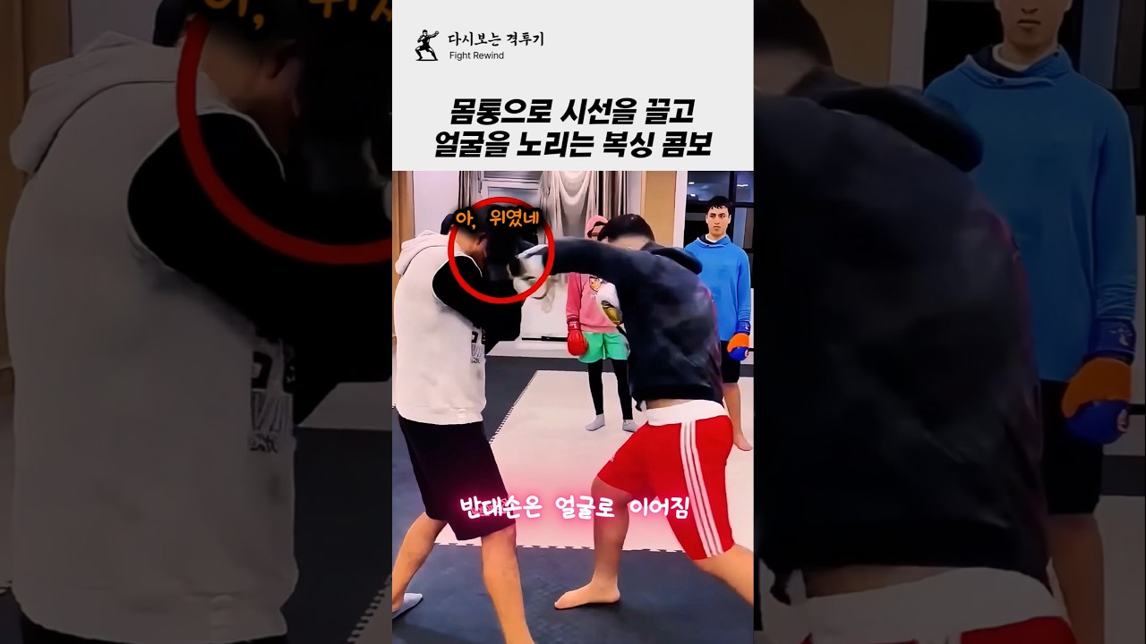 몸통으로 시선을 끈 후 얼굴을 노리는 복싱 콤보!! #복싱 #격투기