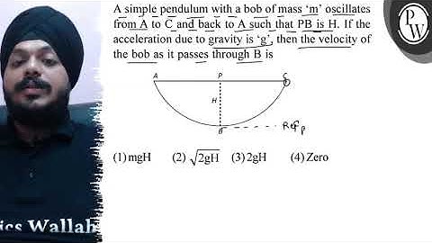 A simple pendulum with a bob of mass 