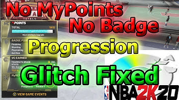 How to Fix No Mypoints and Badge Progression Glitch on NBA 2K20