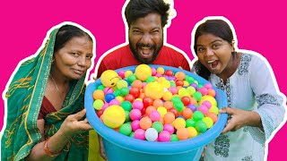 Fun Pouring 10000 multiple Ping Pong Color Ball Pour Challenge With Family