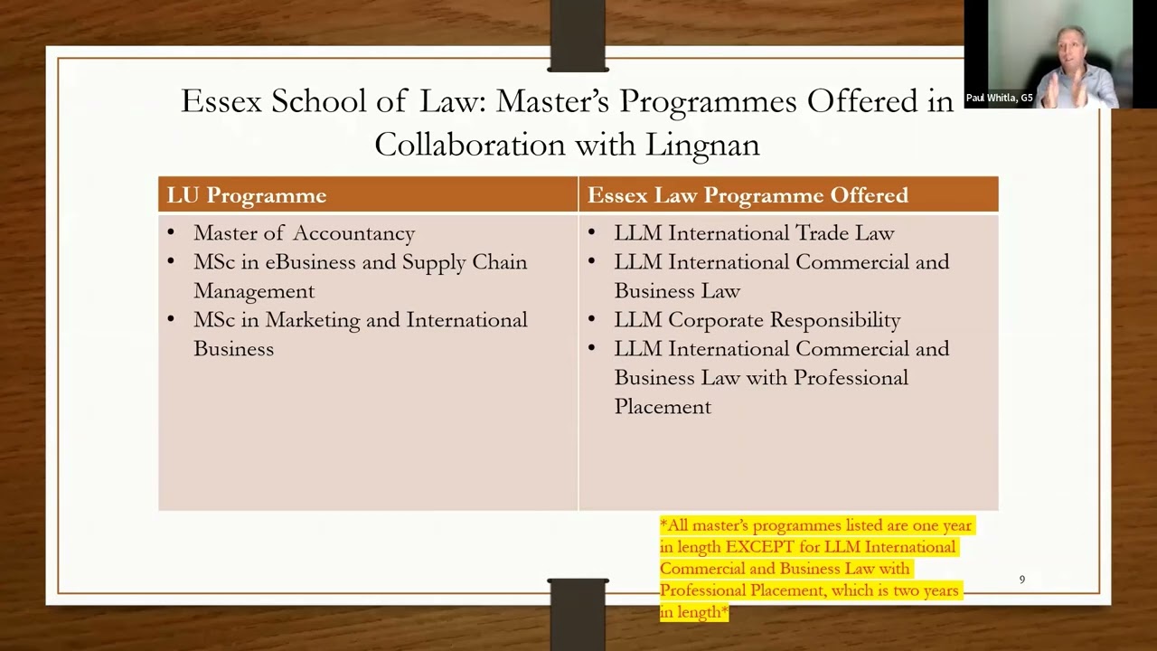 LU FOB Double Degree Programme with Essex Info Session (Jan 27, 2022)