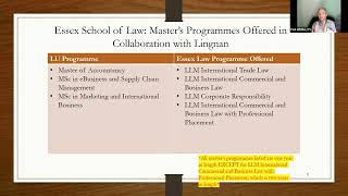 LU FOB Double Degree Programme with Essex Info Session (Jan 27, 2022)