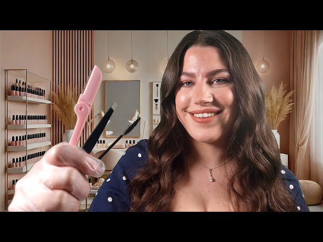 ASMR | Facial Treatment💆‍♀️ - Eyebrow Lamination & Dermaplaning (Overlay sounds)