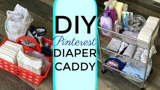 DIY 3 Tier Pinterest Diaper Caddy and Mini Diaper Caddy