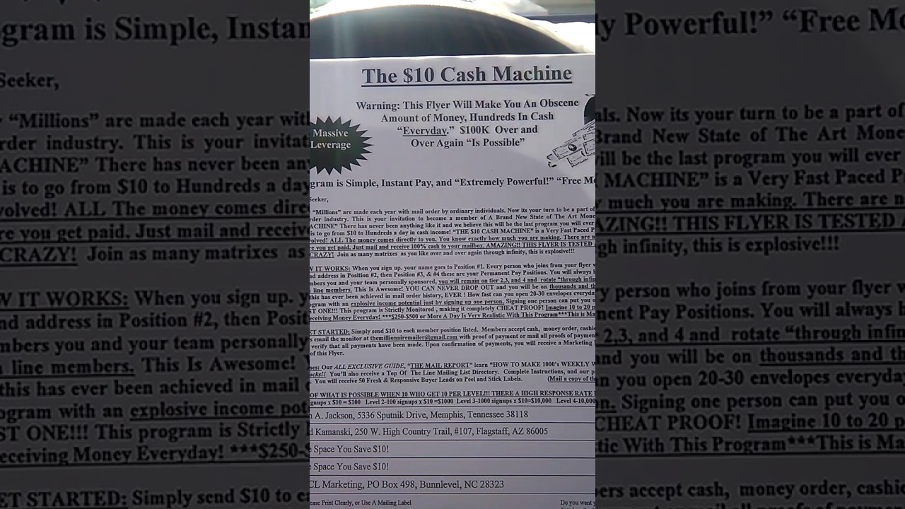 Turn your mailbox into a ATM.