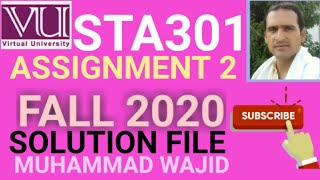 sta301 assignment 2 solution fall 2020 ~ sta301 assignment 2 solution 2020