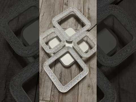 Світлодіодна люстра Ромби 2+2 з прозорим акрилом 1176/2+2 Vatan Light, видео 1