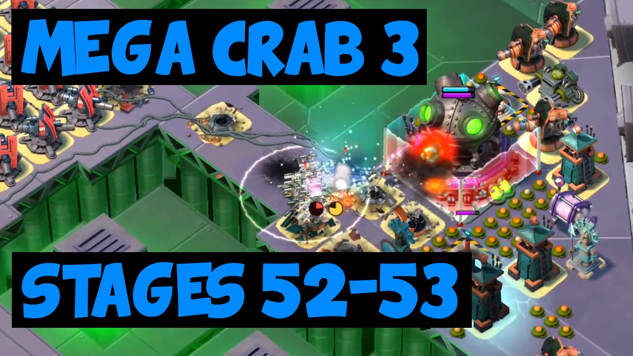 Mega Crab 3 Stages 5253 Boom Beach YouTube