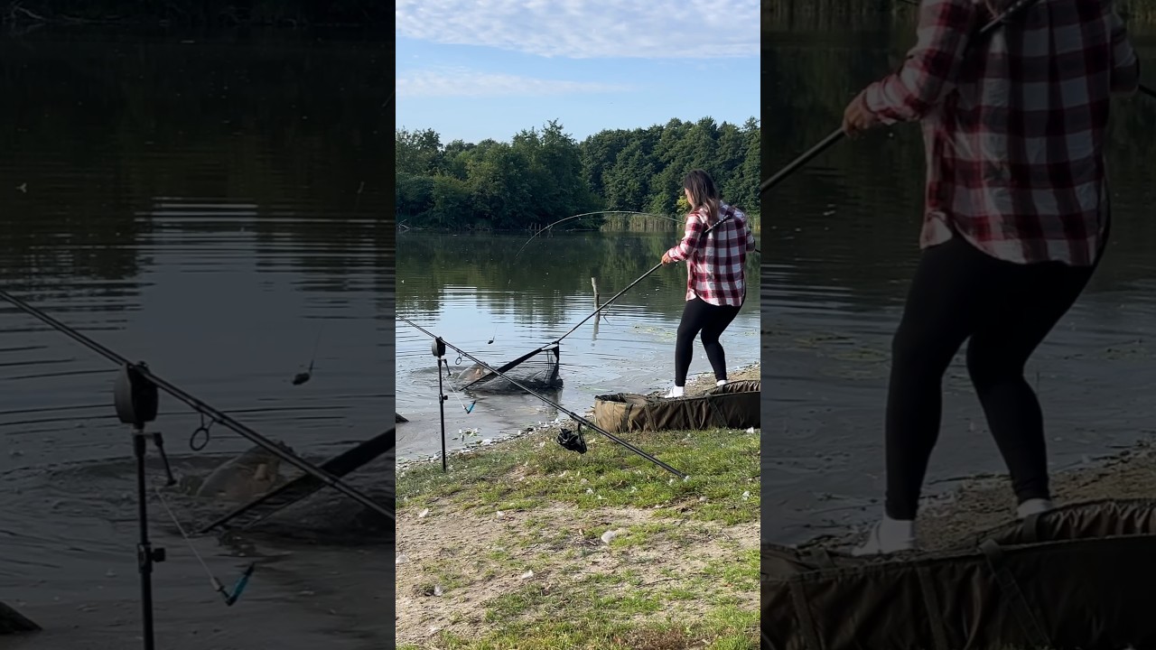 Girl goes fishing 🎣 Carp Fishing 🎣 