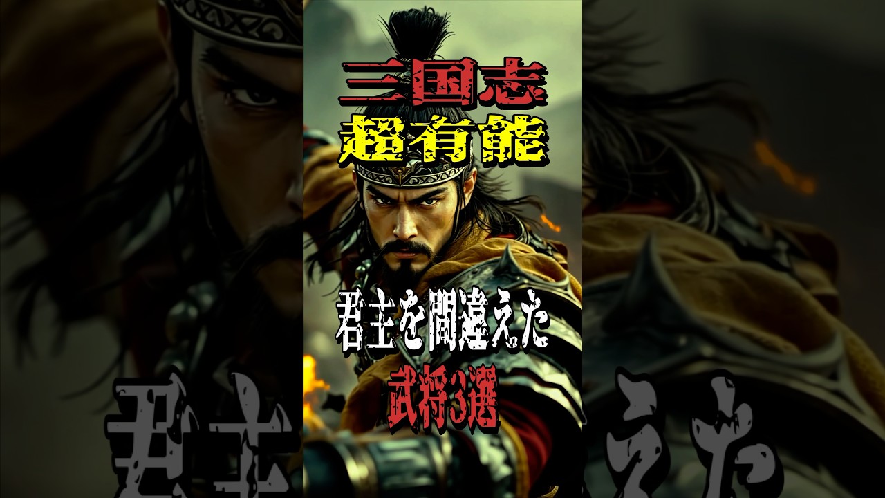 【三国志】超有能、君主を間違えた武将3選‼