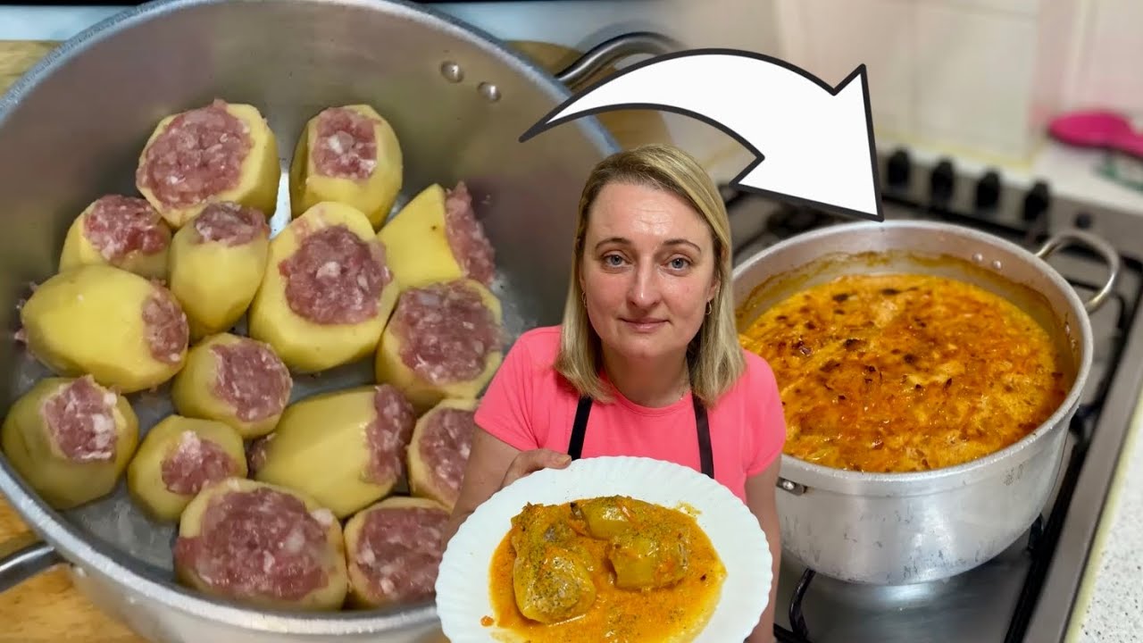 Deliciosa batata recheada com carne! Fácil de fazer e super gostosa
