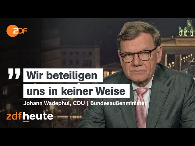 Iran-Krieg: Außenminister Wadephul bekräftigt militärische Zurückhaltung | heute journal
