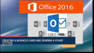 Updating Contacts, Using VCards and Business Cards in Outlook 2016, 2019 screenshot 1