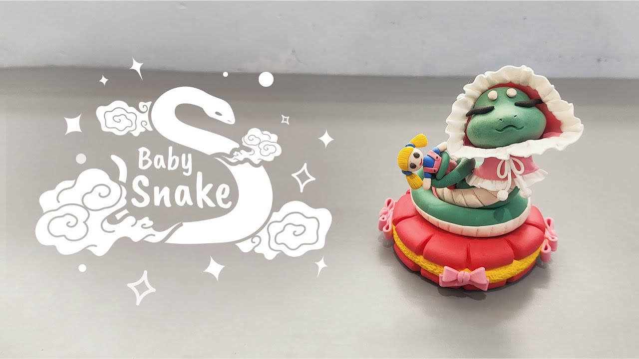 Baby Snake | Snake Clay Art - Sculpting Clay Snake Tutorial -12 Vietnamese Zodiac Air Dry Clay Art