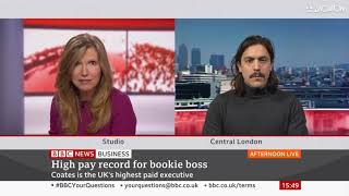 Luke Hildyard discussing Denise Coates' huge pay package