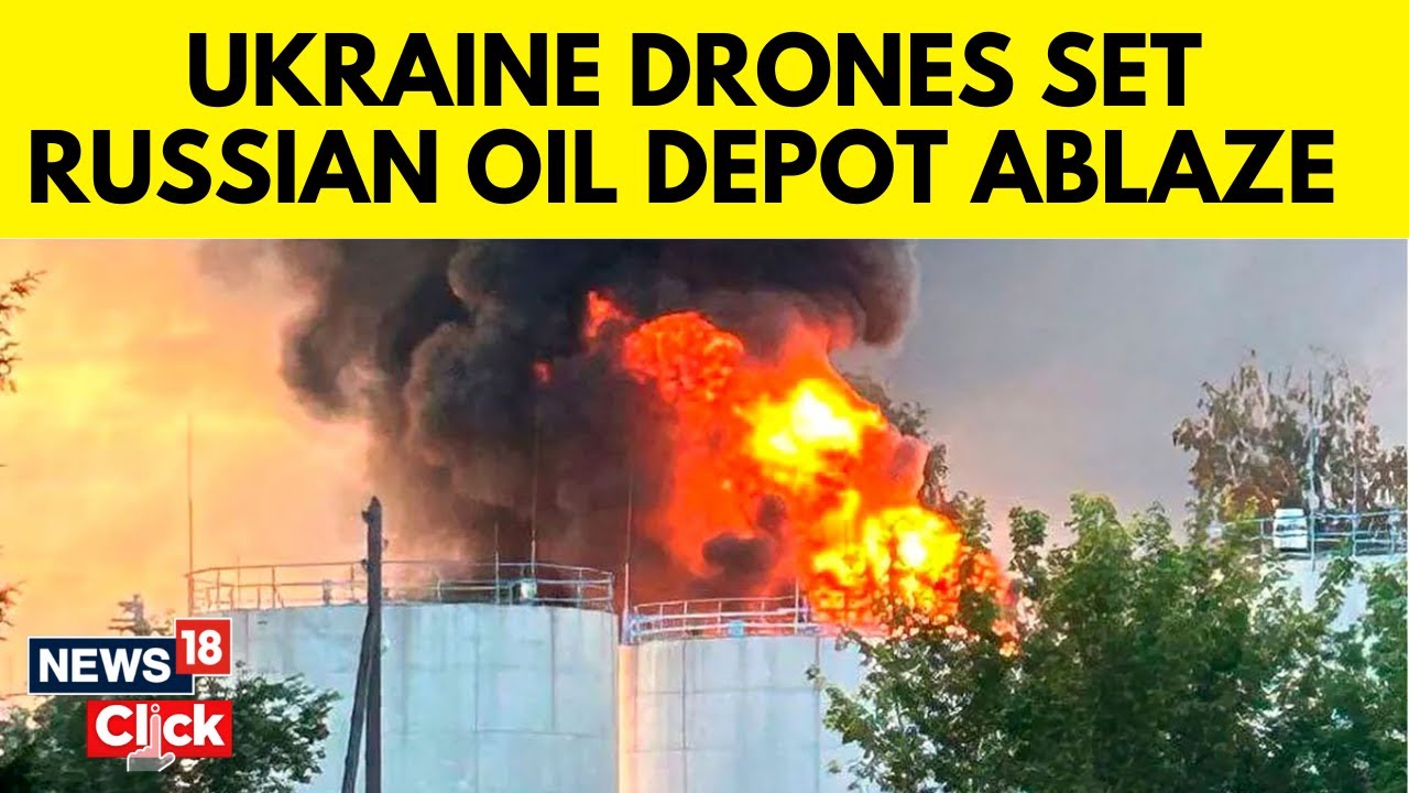 Ukraine Drones Set Oil Depot Ablaze In Russia's Rostov, Attack Distant ...
