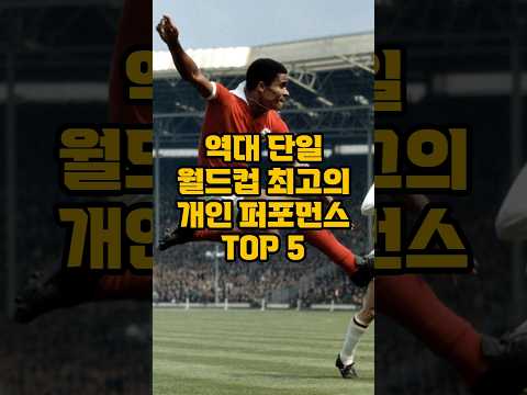 역대 단일 월드컵 최고의 개인 퍼포먼스 TOP5