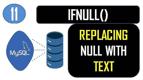 How to replace null in mysql in Hindi | IfNull() function in mysql | Replace Null with text | CBSE