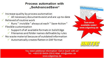 Automatic process in Solid Edge