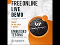 Embedded Testing(Tools based) Free Online Live Demo @7PM ( Oct 20)...Contact - 8884574715