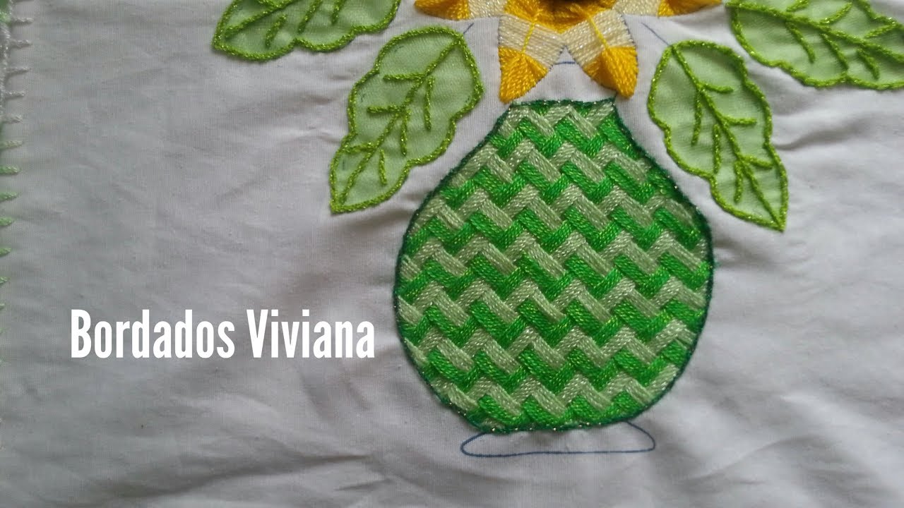 Bordado fantasía FLORERO #2 zigzag