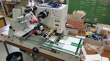 Automatic labeller for scratch cards with scratch-off labels – LAB510