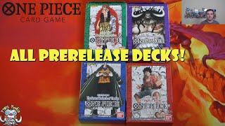 Opening ALL the Super PreRelease One Piece TCG Decks! (One Piece TCG Opening)