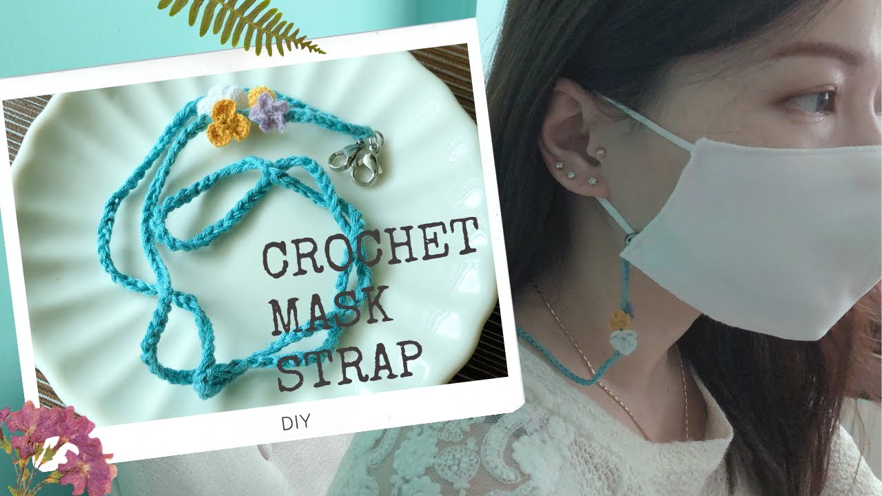 Crochet Mask Strap / Easy Slip Knot and Chain / How to crochet mask strap